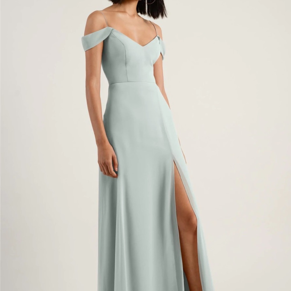 Jenny Yoo, Priya dress in morning mist luxe chiffon, size 2